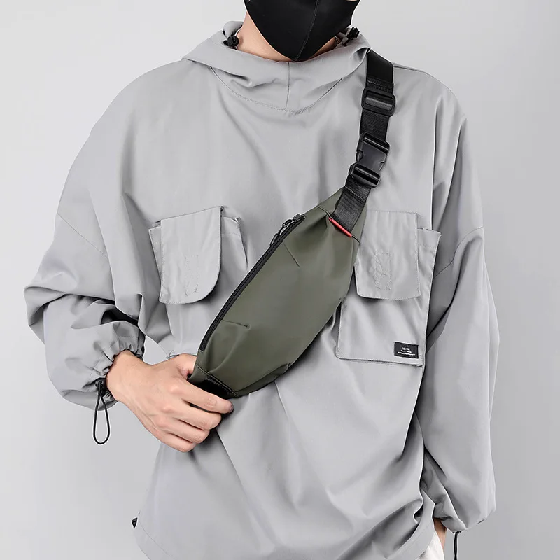 Sac à bandoulière imperméable pour homme, ceinture masculine, sacs de poitrine, polyvalent, simple, marque, mode