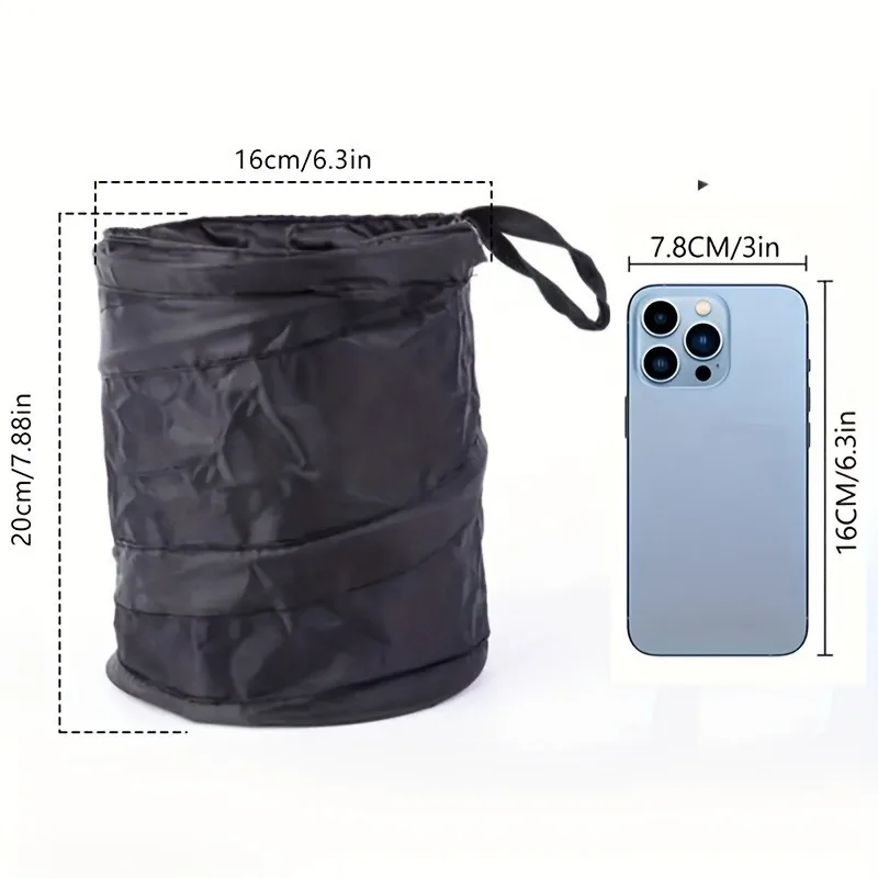 1Pc Collapsible Car Trash Can Universal Fit for All Vehicles Durable & Easy To Clean Ideal Gift for Car Owners