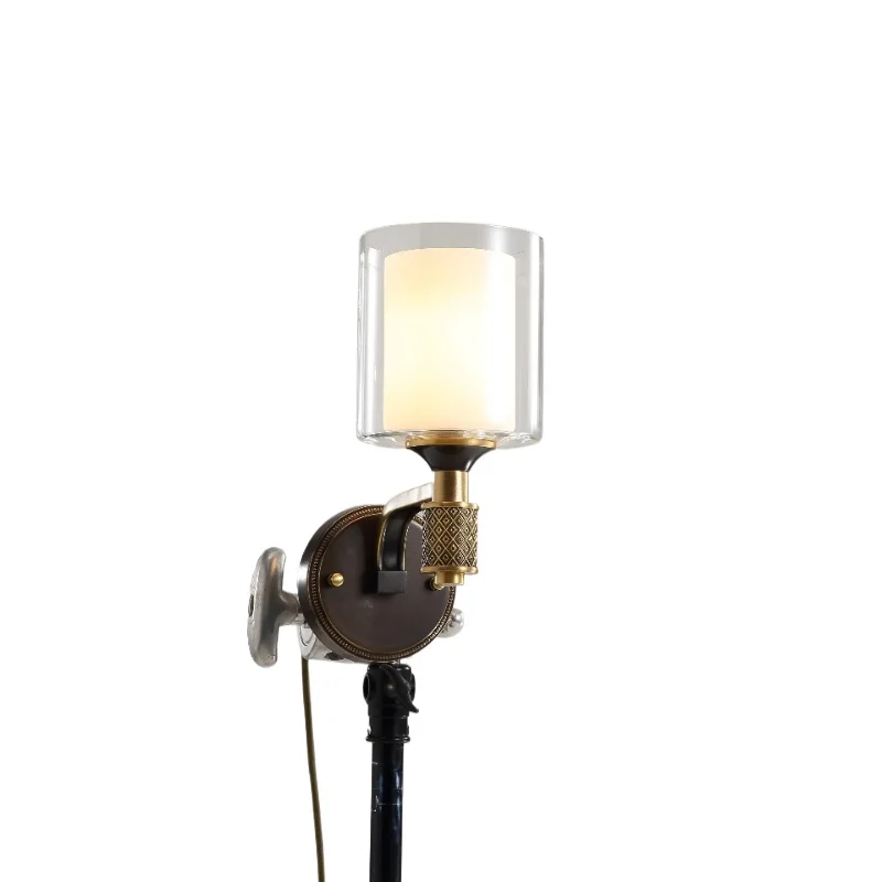 

American wall lamp light luxury background wall lamp creative corridor aisle bedroom bedside lamp star wall