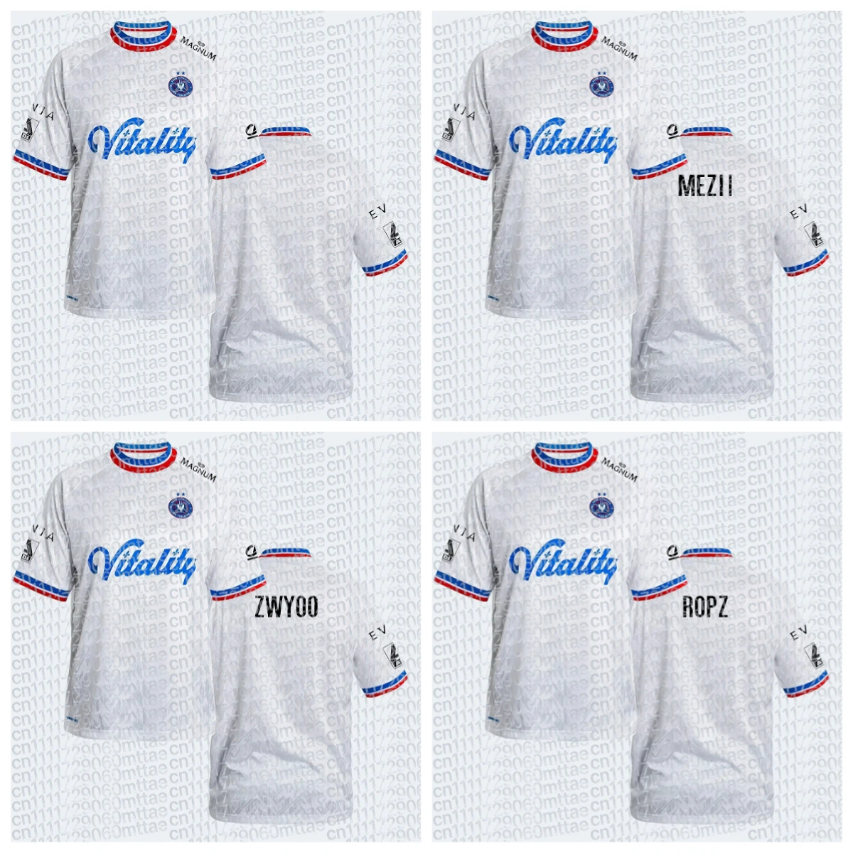 

Two Stars Vitality Team 2025 26 CS2 EPL Jerseys ZywOo Fans Fashion Streetwear Uniform Esports Club 3D Print Round Neck T-shirt