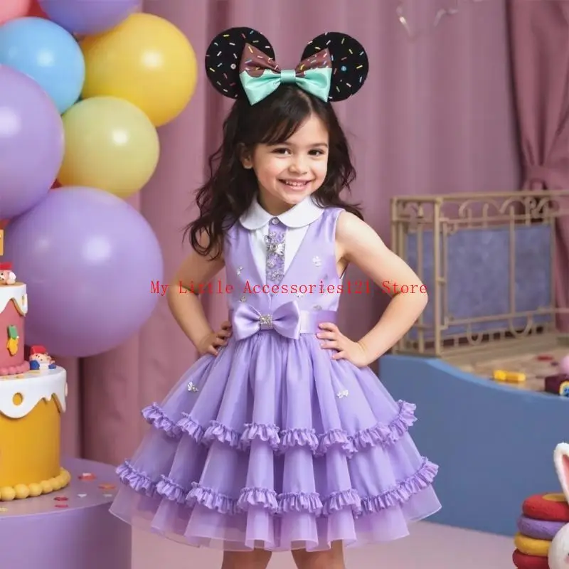 Teste per le orecchie del mouse elastico con ricami dettagliati per feste tema Accessori per costumi familiari