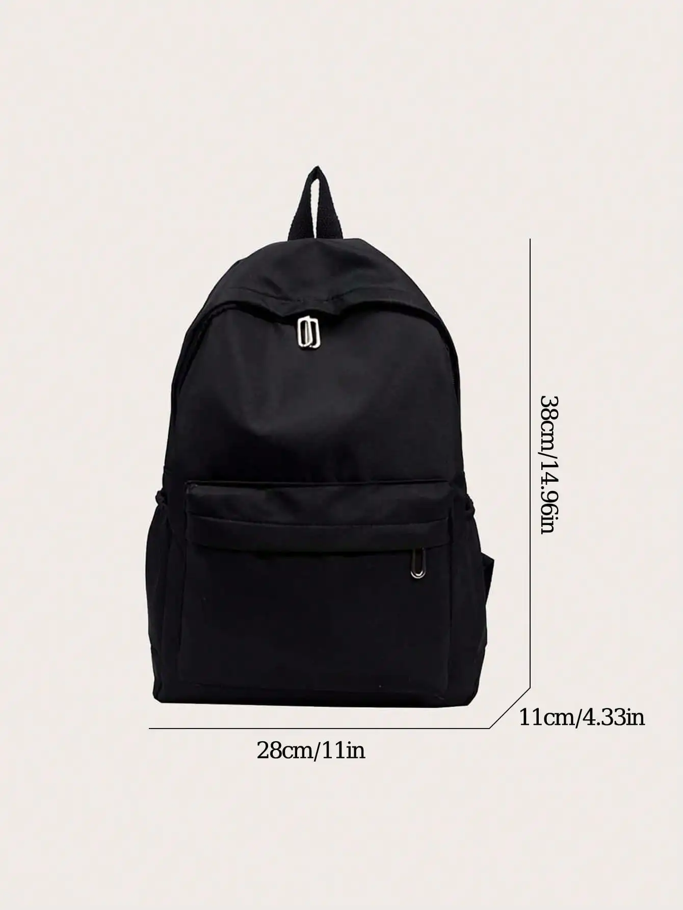 Fashionable and Minimalist Solid Color Backpack Middle and High School Students Backpacks Suitable for Campus Outdoor Activities