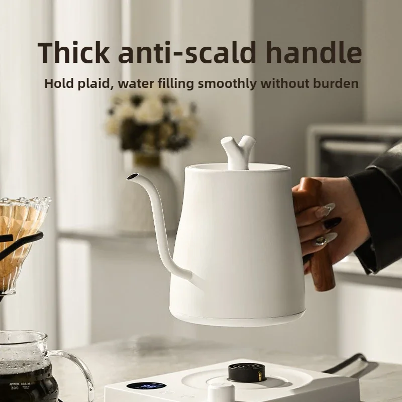 1000W Elektrischer Schwanenhals-Wasserkocher 1000ml 304 Edelstahl Kaffeekanne Intelligente Konstanttemperatur LED-Anzeige für Kaffee und Tee – Detail 4