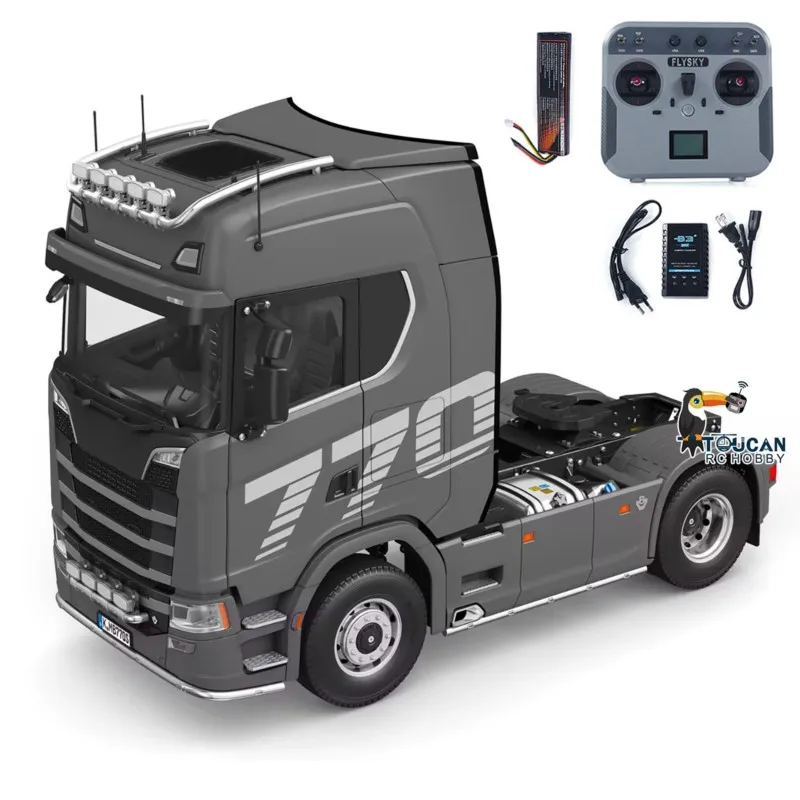 KABOLITE 1/14 K770S RC Tractor Truck Remote Control Cars Trucks 4*2 Metal 2 Speed Light Sound Construction Vehicle Model New Toy - view 5