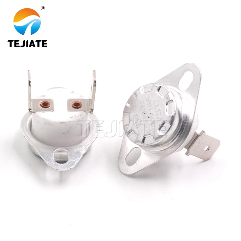 Interruptor de controle de temperatura, controlador de temperatura, interruptor normalmente fechado, cerâmico, KSD302, 95-180 ℃, 250V, 16A