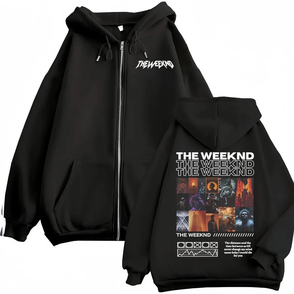 

The Weeknd After Hours Til Dawn Album Zipper Hoodies Men Women Harajuku Gothic Jacket Sweatshirt High Quality Zip Up Hoodie Coat