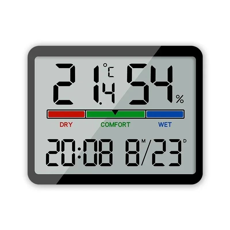 Thin and Simple Wall Hanging LCD Multi-function Temperature Electronic Digital Clock Modern Design Wall Clock
