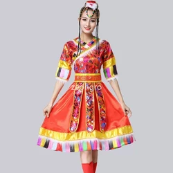 Chinese Mongolian costume Traditional male Tibetan dance costume ladies new ethnic style Tibetan water sleeve adult performance