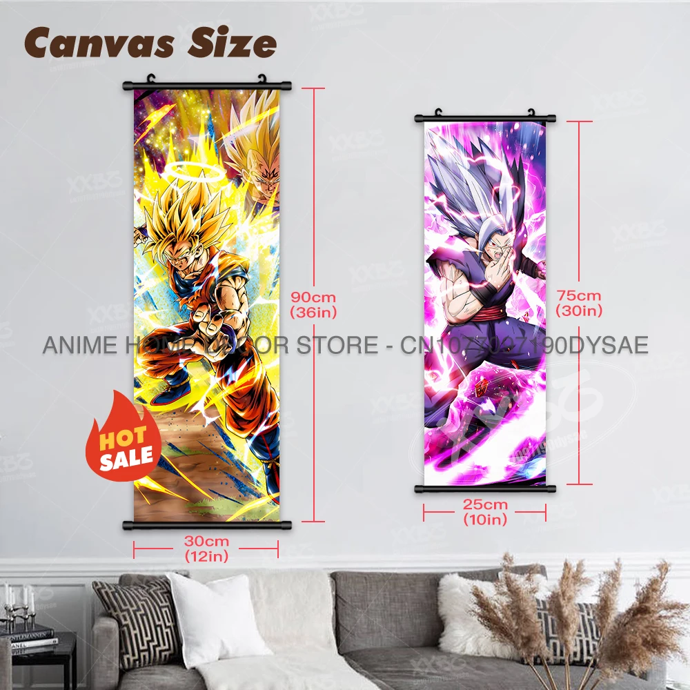 Drachen ball Super Poster Yamcha hängen Malerei Tien Shinhan Leinwand Bardock Wohnkultur Android 18 Schriftrollen Bild Goten Wandbild – Detail 4