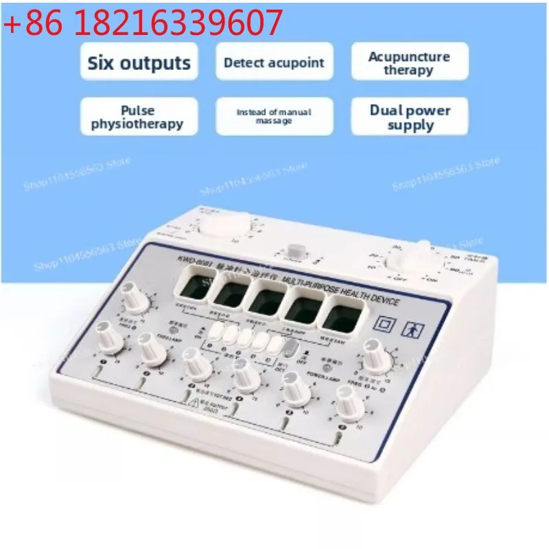 New KWD 808I 6-Channel Acupuncture Stimulator, Multifunctional Electric Massager for Neuromuscular Therapy