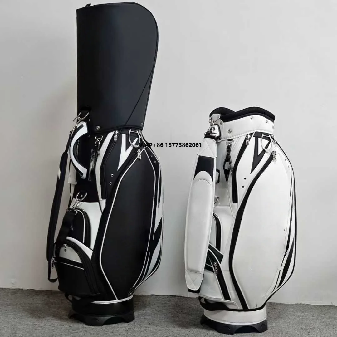 Factory Outlet Portable Lightweight Golf Staff Bag Waterproof PU Material Foldable Design Model Stand