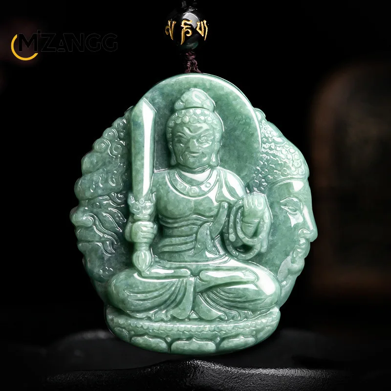 

Natural A Goods Jadeite Immovable Ming King Pendant Zodiac Chicken Guardian Men and Women Jade Necklace Fashion Luxury Jewelry