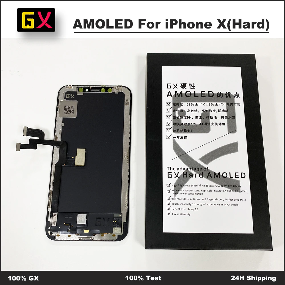 GX Screen Touch Screen Digitizer Assembly for iPhone X XSMAX OLED Display，No Dead Pixel Replacement Parts+Fast Delivery