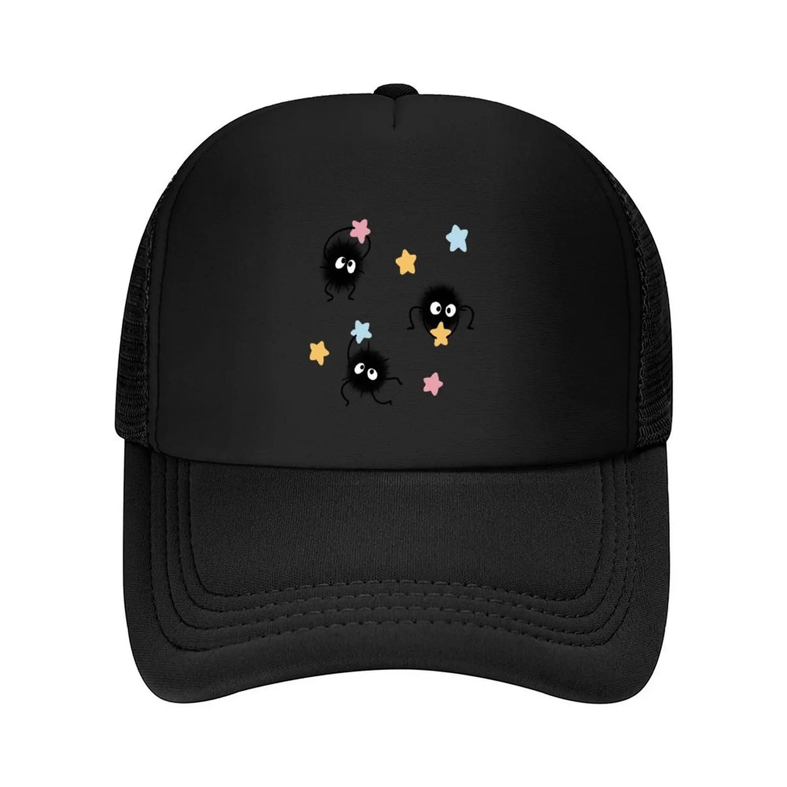 

3 little soot ghosts with colorful stars Baseball Cap Sports Cap Gentleman Hat Horse Hat derby hat Designer Man Women's