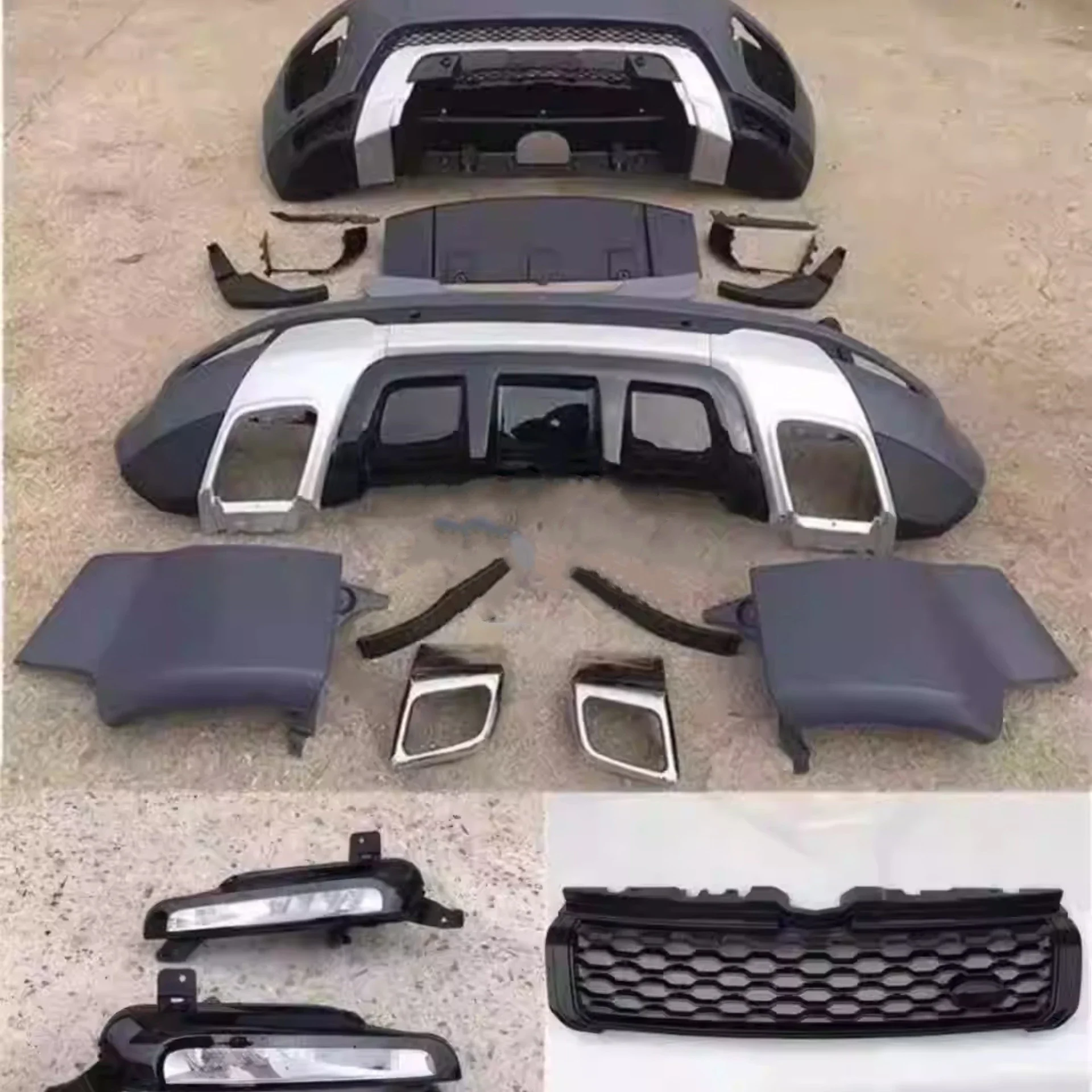 

Body Kit Front Rear Bumper Assembly Radiator Grille for Range Rover Evoque Convert New Style Surround Car Accessories