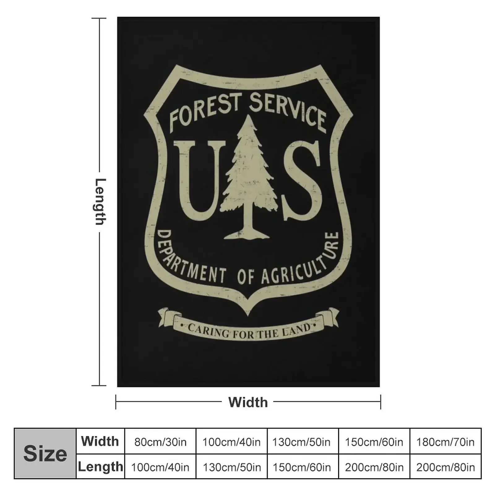 US Forest Service Throw Blanket couch cozy soft plush fuzzy picnic outdoor blanket