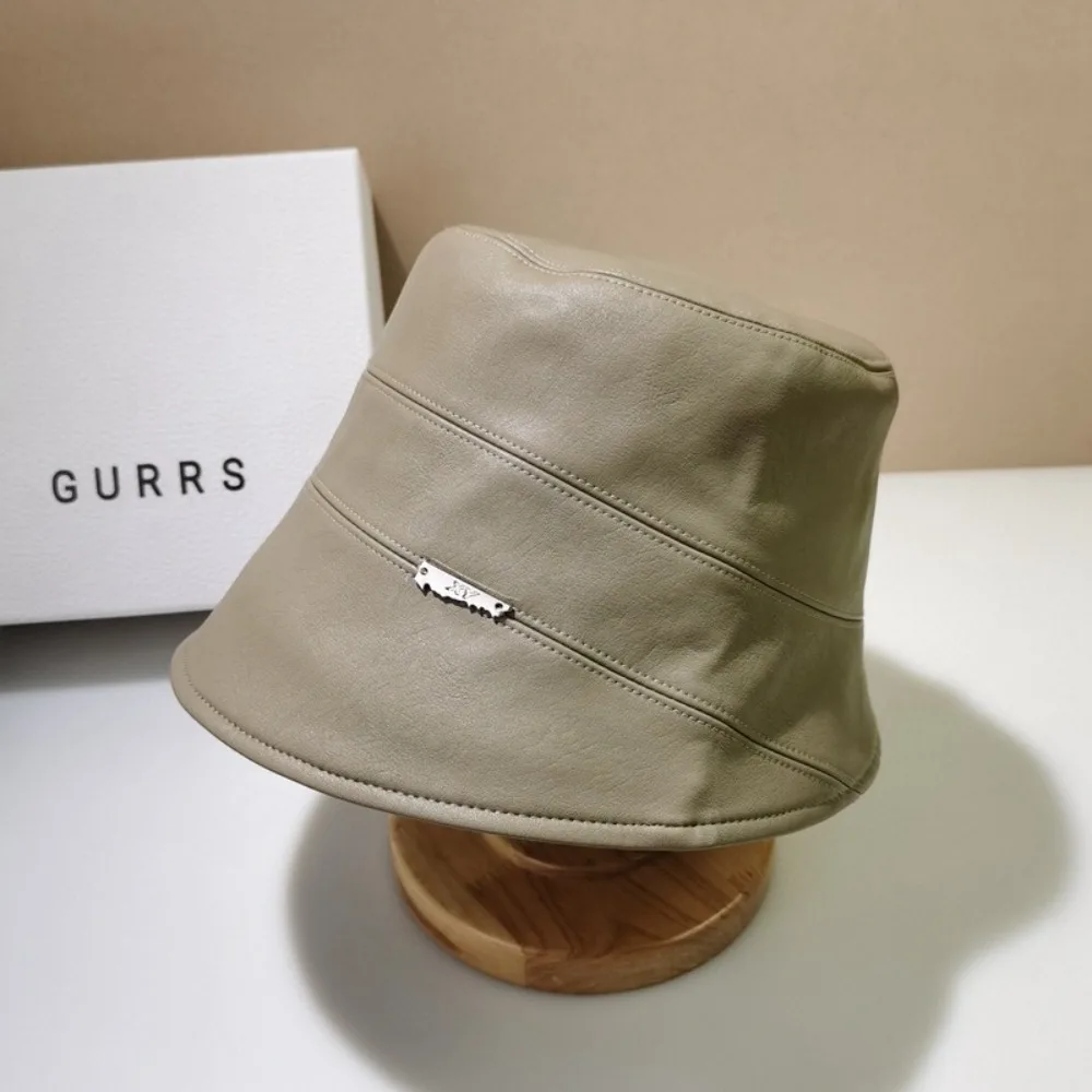 بو الجلود دلو القبعات للرجال والنساء ، عارضة الصيادين في الهواء الطلق قبعات ، خمر لون خالص ، شخصية