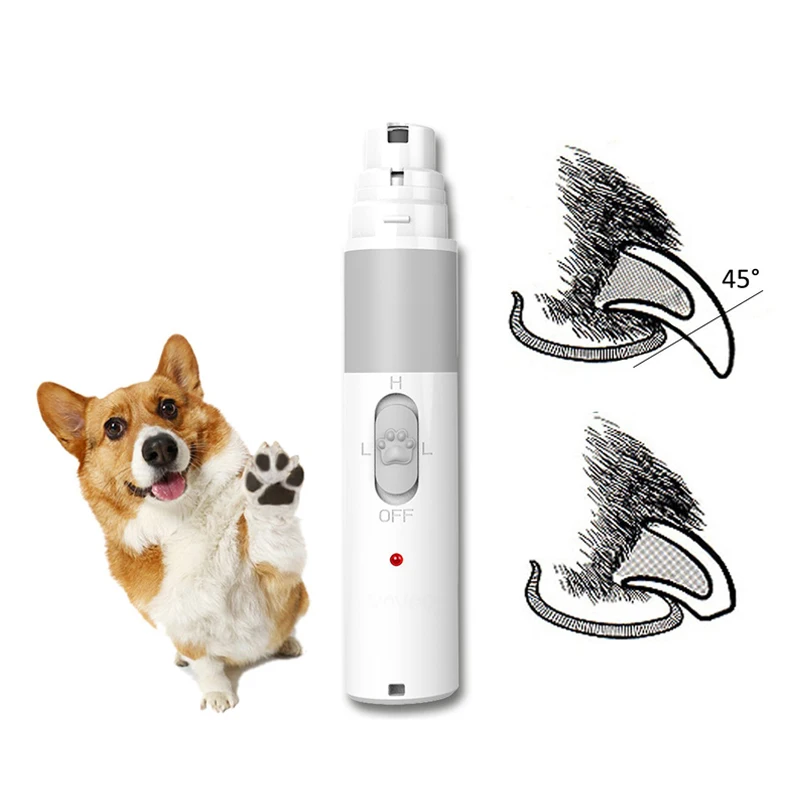 

USB Charging Pet Quiet Cat Paws Nail Grooming Trimmer Tool Nail Clippers Dog Nail Grinder Rechargeable