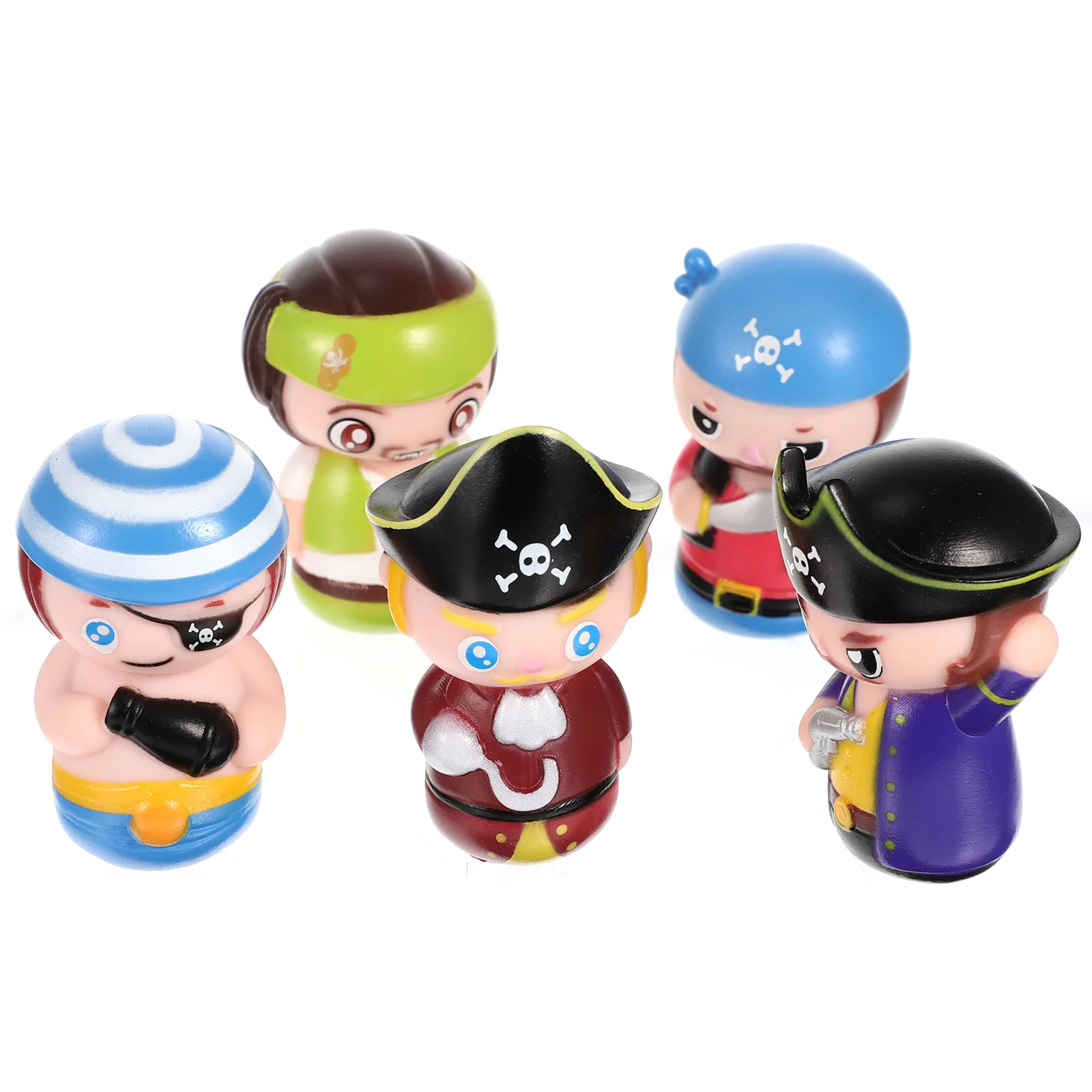 5 pezzi Cartoon Finger Puppets Bulk Party Hand Elasticity Pirate