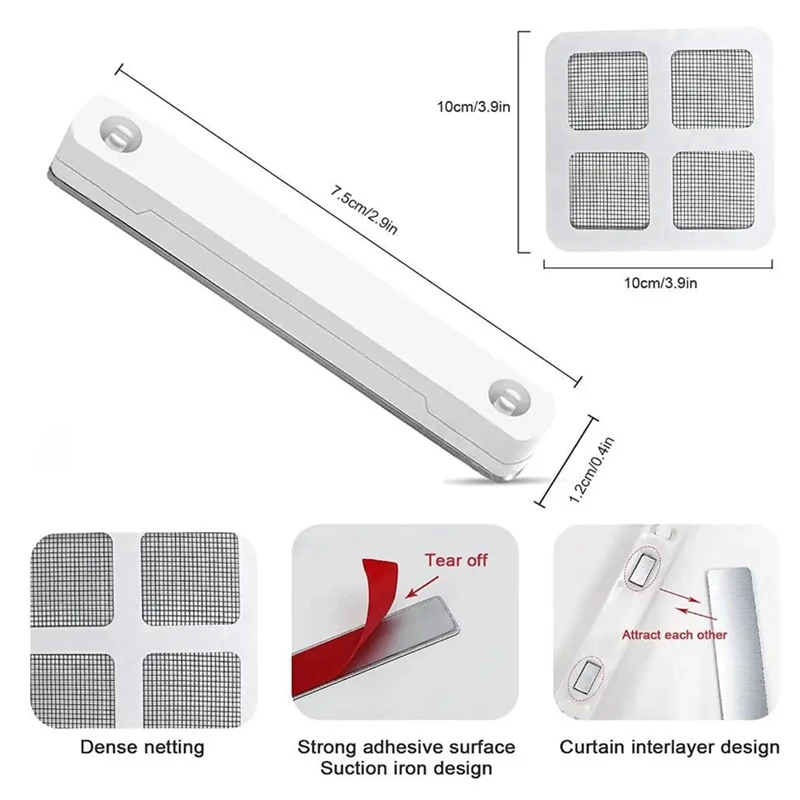 Magnetic Window Screen Clip, Ímãs magnéticos para proteção de tela de mosquito, sem perfuração, fixação forte, fivela de montagem