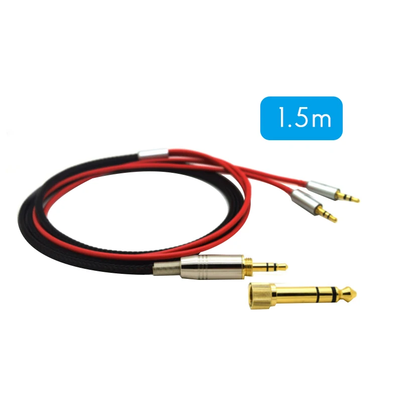 for Hifiman HE400S HE-400I HE560 V2 Replacement Cable Headphone 3.5mm Male 6.35mm to 2X 2.5mm Male Audio HIFI Cord 1.5M