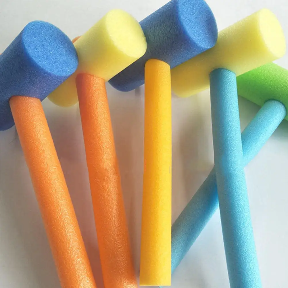 4Pcs Foam Lightweight Activity Props Educational Plaything Carnival Party Favor Colorful Hammer Toy