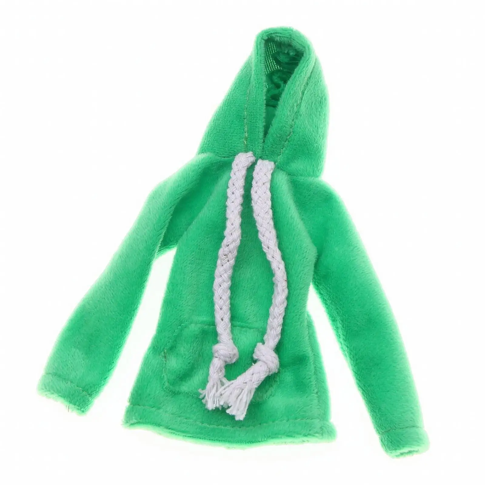 Soft Plush Teddy Sweatshirt for Dolls with Zipper Front and Pouch Pocket for