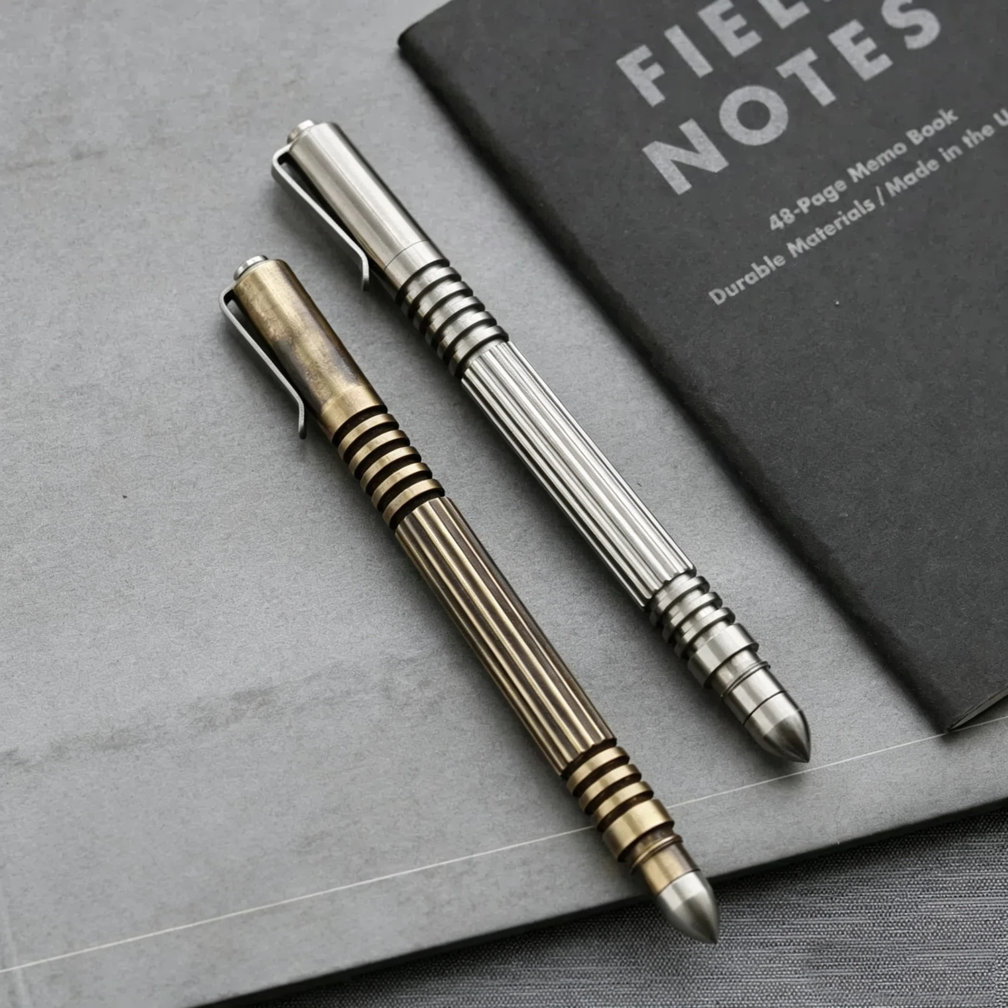 1 Piece Brass stainless steel EDC Writting Pen Multi-functional Portable Outdoor EDC , Compatible with G2 Refill