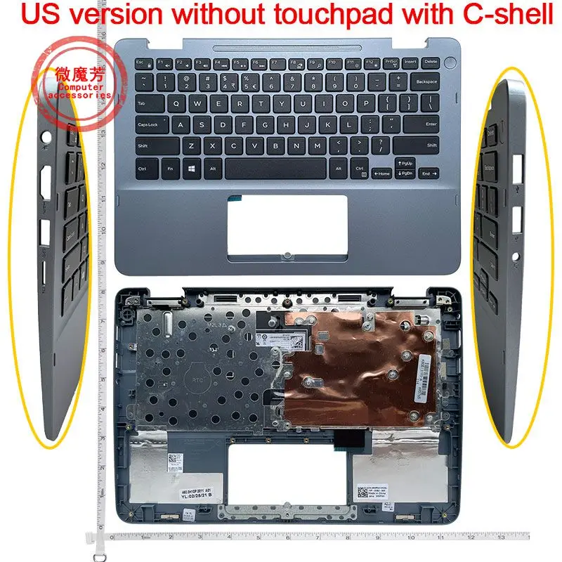 

Новая Оригинальная английская клавиатура для ноутбука Dell Inspiron 11 3195 3159 2 в 1, клавиатура для рук HC1DF NMFW3