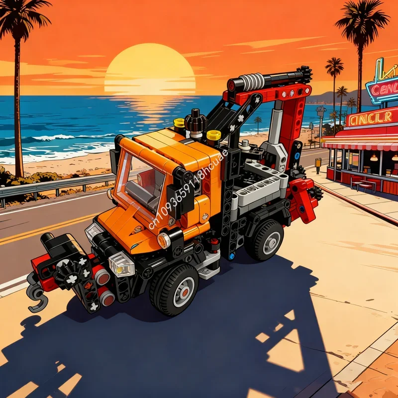 585 pçs moc mini mercedesed unimog modelo técnico blocos de construção diy presentes natal idéia educação brinquedo tijolo crianças aniversário