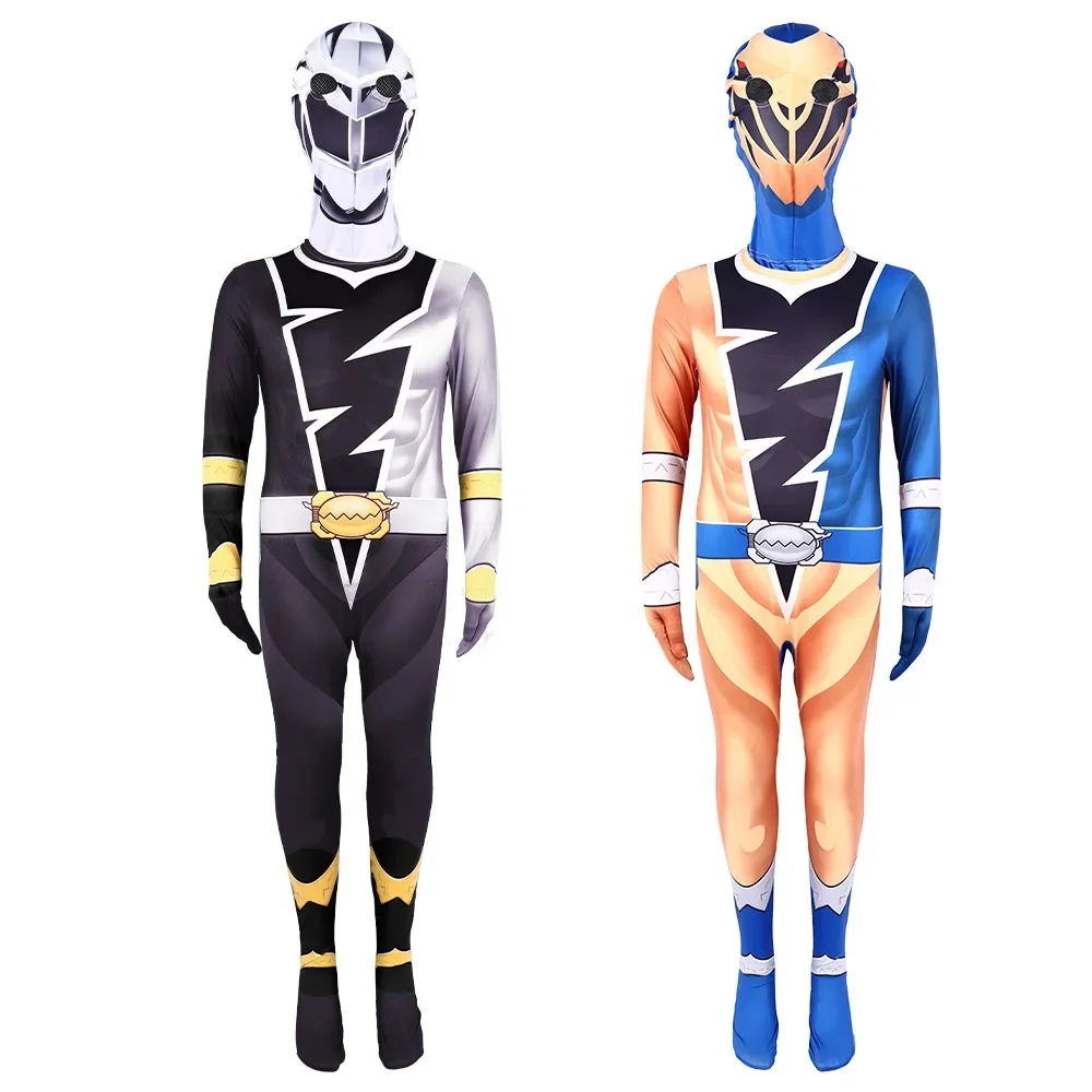 Volwassen Kids Power-Morpher Superheld Samurai Sentai Shinkenger Rangers Cosplay Fantasia Halloween Kostuum Masker    Meisjes