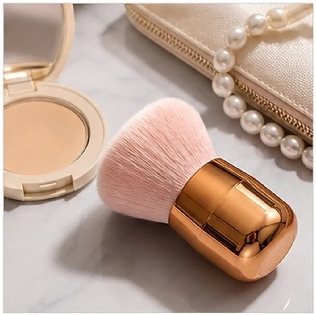 1Pcs Mushroom Head Makeup Brush Set Ultra Soft Bristles Gentle on Skin Short Ergonomic Handle All-in-One Kit for Daily Beauty