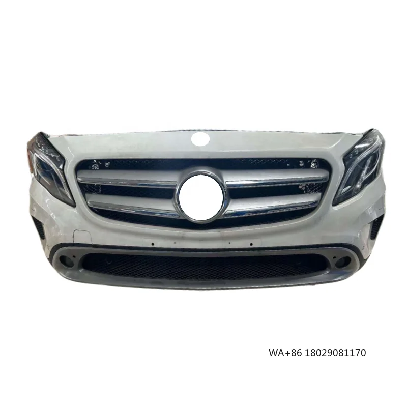 

High Quality Radiator and Front Bumper with Headlight for GLA W156 Sport Version Low Price Car Bumpers