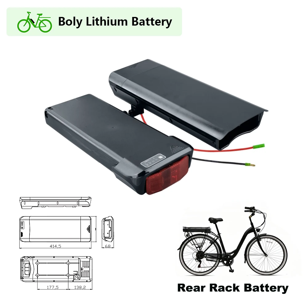 

City Bike Rear Rack Carrier Ebike Battery 24V 10.4Ah 7.8Ah 14Ah 12Ah for Surpass Survaevillenoir Li-ion Electric bike Battery