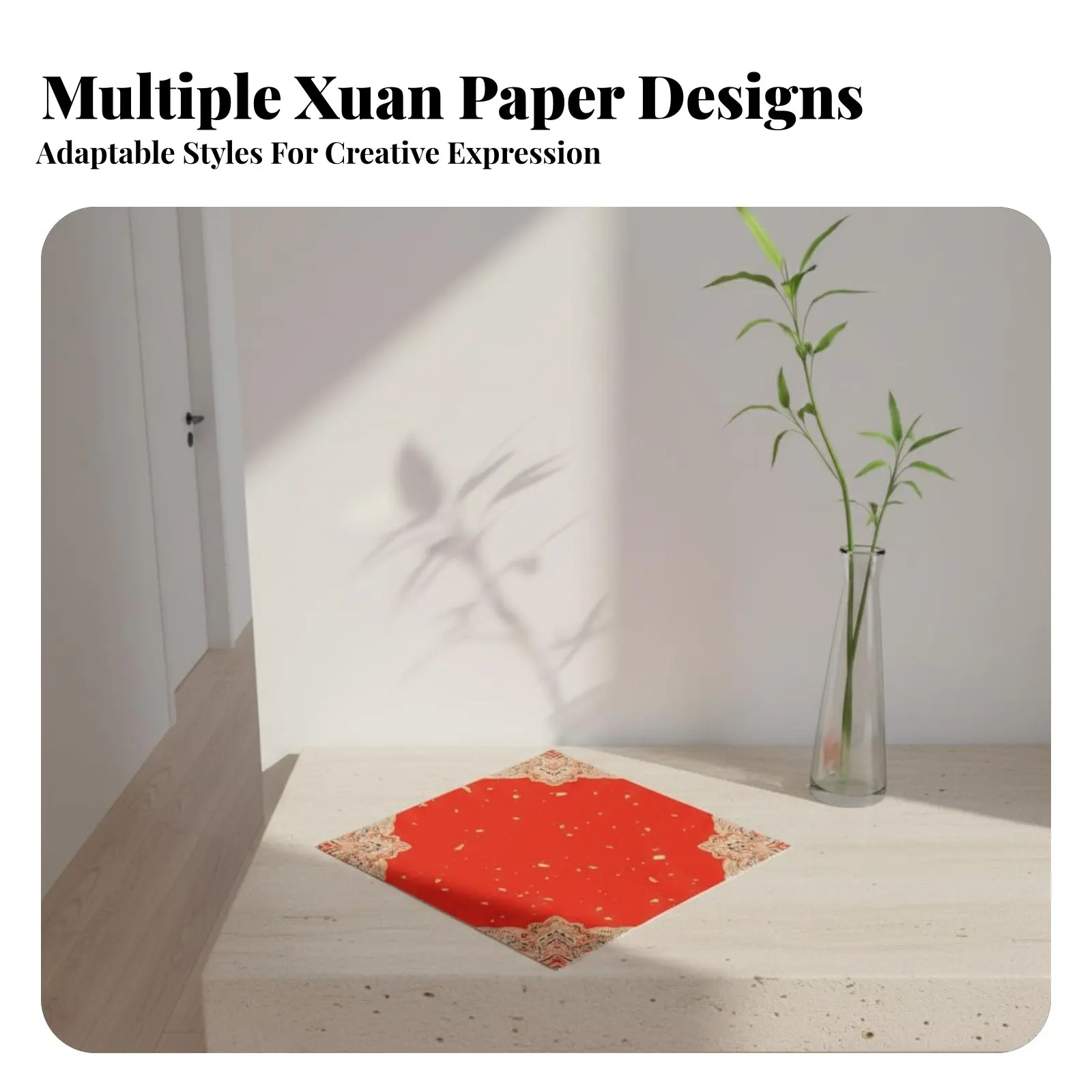 

Утолщенная квадратная бумага сюань, с восковым покрытием, с иероглифами Фу, бумага для рукописных куплетов на сезонные праздники, для китайской каллиграфии