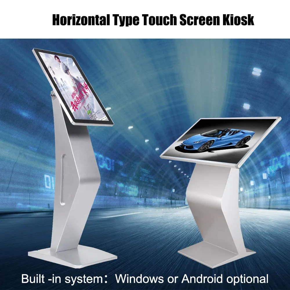 43 49 55 Inch Floor Standing 4K Interactive Touch Screen K-type Base Monitor for Android Wifi Display Advertising Kiosk