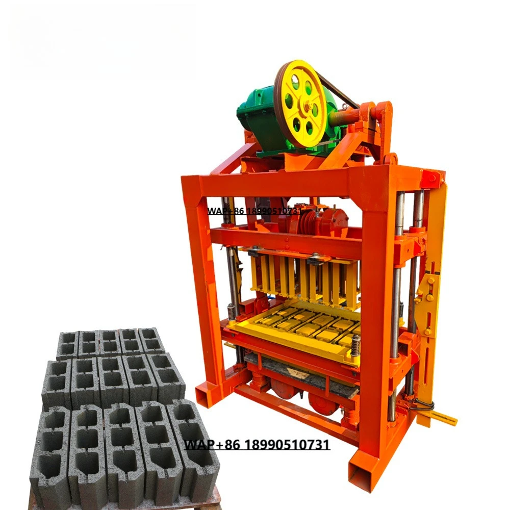 Vibrator Mould 5/6/8 Inches Hollow Block Machine QTJ4-40 Cement Brick Machine Price List