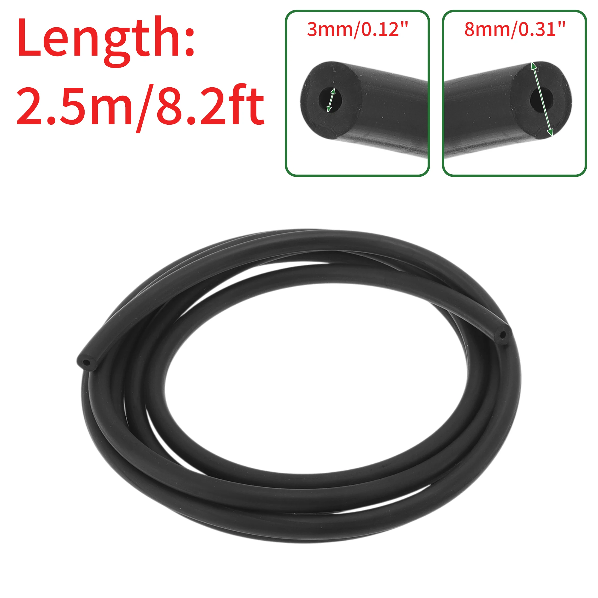 

UXCELL Шланги для смазочного масла 3 мм/0,12 дюйма 8 мм/0,31 дюйма 2,5 м/8,2 фута Водяной шланг Трубка