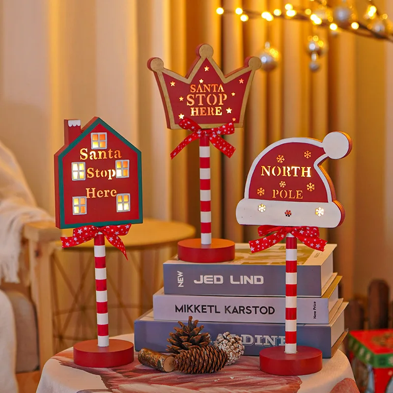 LED Street Sign Lights Ambient Table Lamps Christmas Garden Lights Festive Shop Window Christmas Tree Decoration Colourful Light