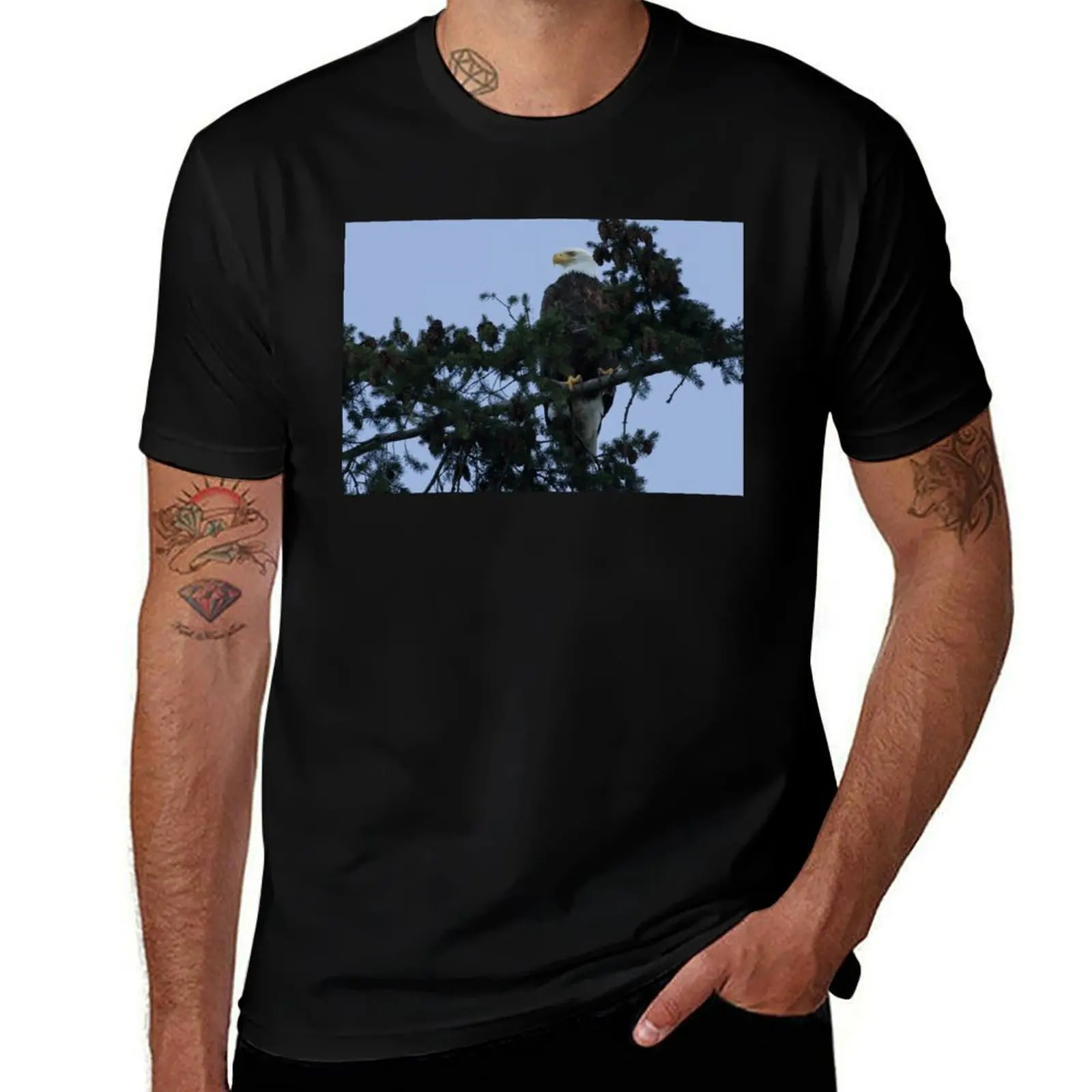

Bald Eagle T-Shirt man clothes oversized graphic tee blacks gifts for boyfriend mens big and tall t shirts