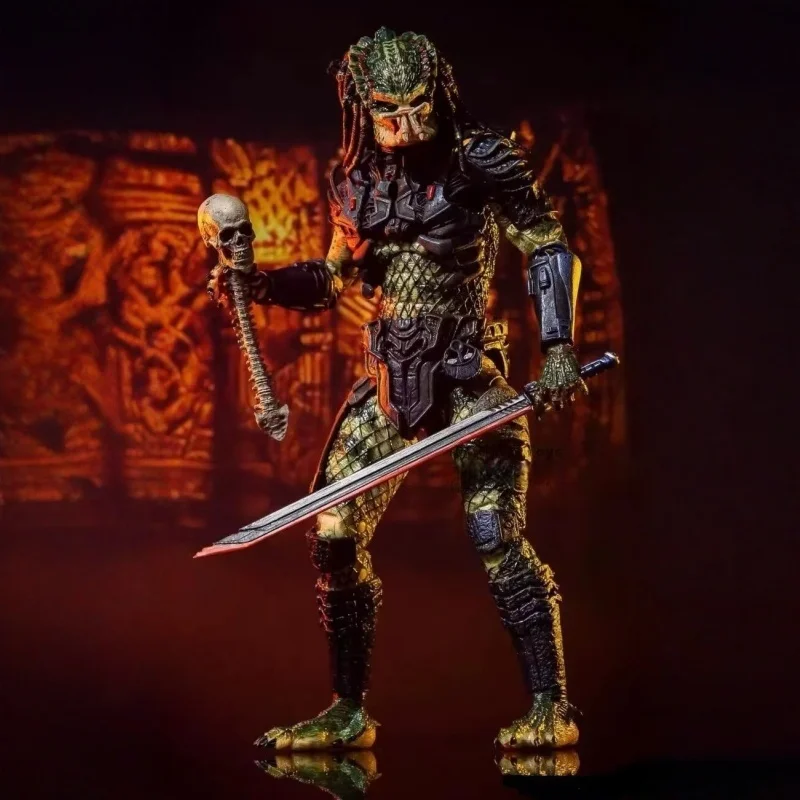 NECA Iron Blooded Warriors P2 Luxury Edition - Figura de ação com olhos de luz LED e peça de mão móvel conjunta Máscara resistente