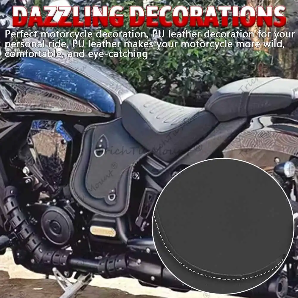 Universal Motorcycle Heat Saddle Shield Black Engine Cover Deflectors For Harley Touring Softail Dyna Sportster XL883 XL1200