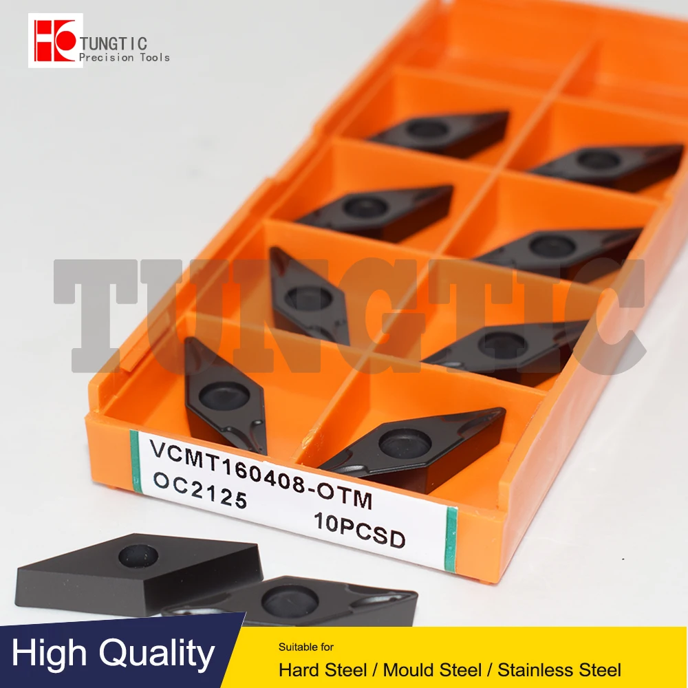 

VCMT160408-OTM OC2125 OC2115 OP1215 CNC Insert Lathe Cutting Tool Lathe Machining Metal Turning Tools VCMT160408 VCMT 160408