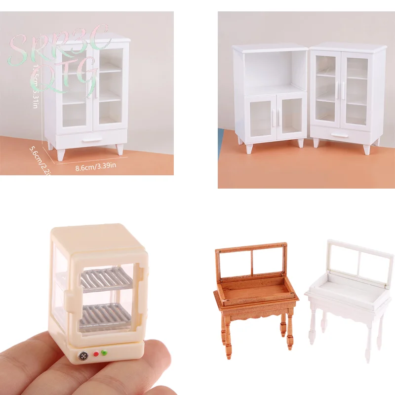 Sports Equipment Locker - 1:12 Dollhouse Miniature White Cupboard Display