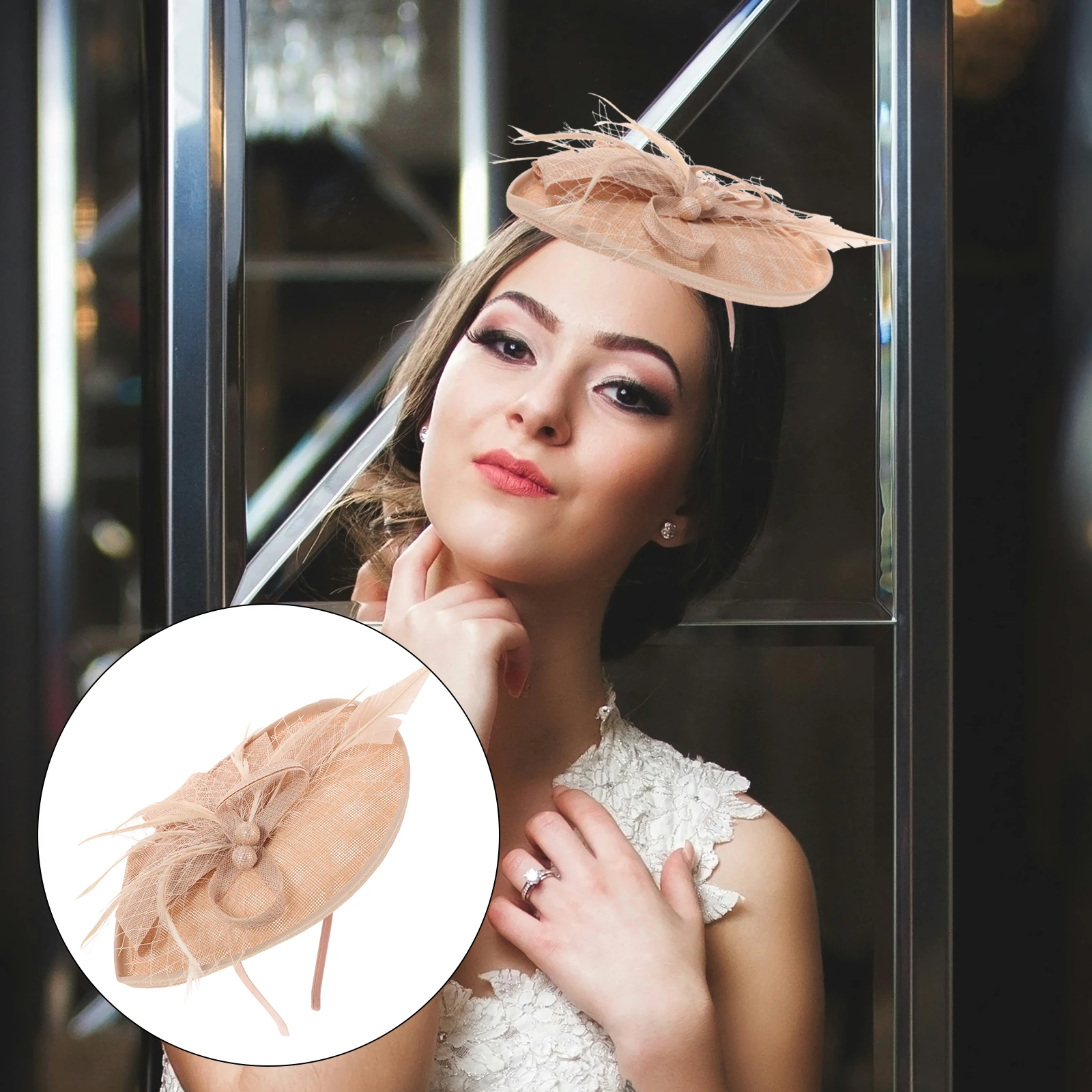 

1 шт., женская повязка на голову с вуалью, повязка на голову с цветком, повязка на голову для дня рождения, свадьбы, вечеринки, декоративный подарок, повязка на голову с вуалью, женский головной убор, повязка на голову для вечеринки