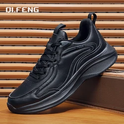 Autumn Winter Leather Casual Shoes Men Large Sized 39-50 Shoes Outdoor Lightweight Running Sneaker Hiking Travel Footwear