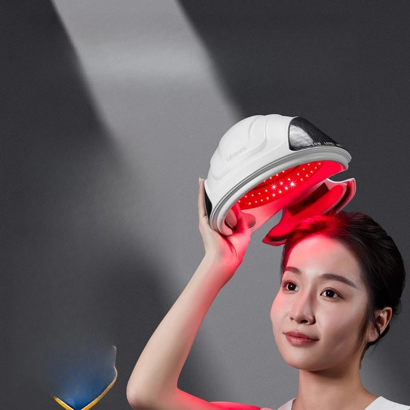 

Technology Medical Red Light Hair Growth Cap Male Hormone Hair Laser Hair Growth Instrument Treatment Blue Light Smart Helmet