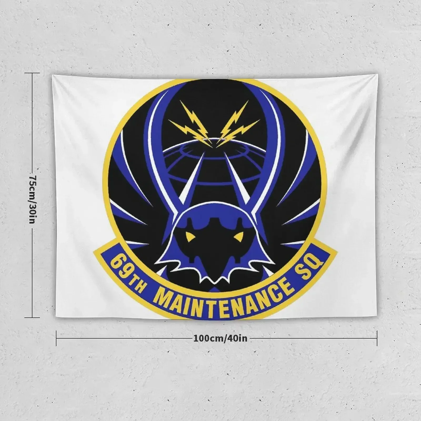 69th Maintenance Squadron Crest Tapestry Bedrooms Decorations Aesthetic Room Decoration Cute Room Decor Tapestry