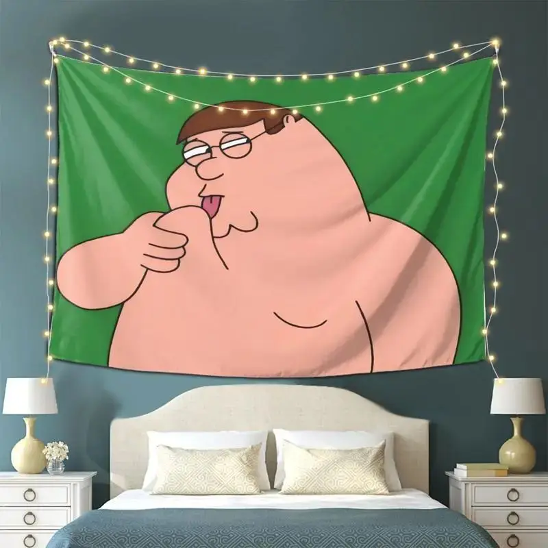 VIKAMA Cartoon Man Tongue Face Wide Tapestry for Wall Hanging Bedroom Living Room Cozy Aesthetic Warm Stylish Home Decor
