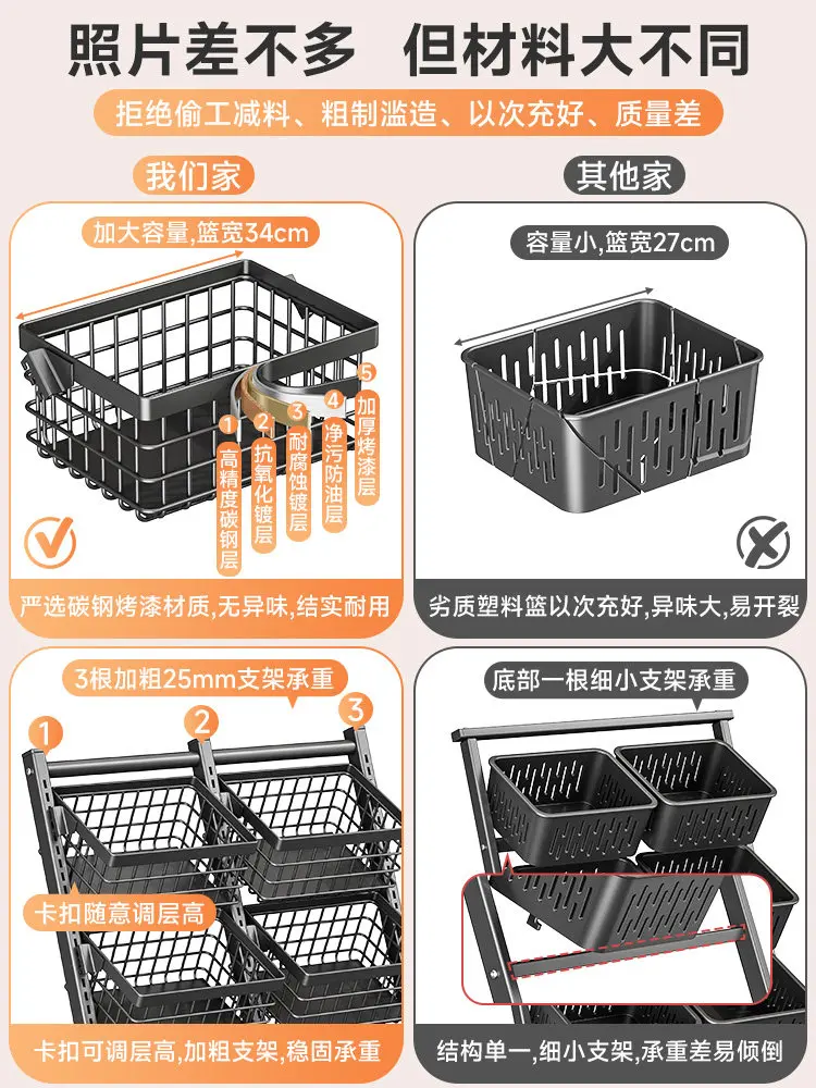 Convenience store clothing store super load-bearing display rack cargo rack multi-layer storage cart